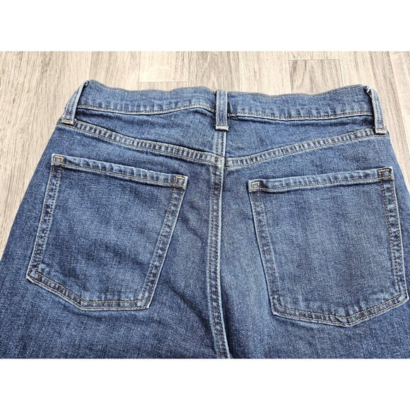 (3/$35) Old Navy Jeans Womens 6 Blue High Rise Button Fly Straight Slim Pockets - Picture 3 of 13